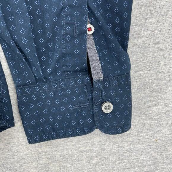 Wrangler Shirt Mens Large Blue Button Up Long Sleeve Western Flex Workwear - Picture 5 of 12